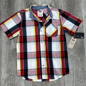 NWT-  Levi's Plaid Shortsleeve Button  Front Shirt
